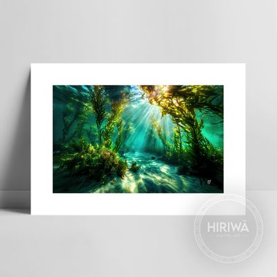 Breathing Light fine art print with a white border by Hiriwā Digital Art.