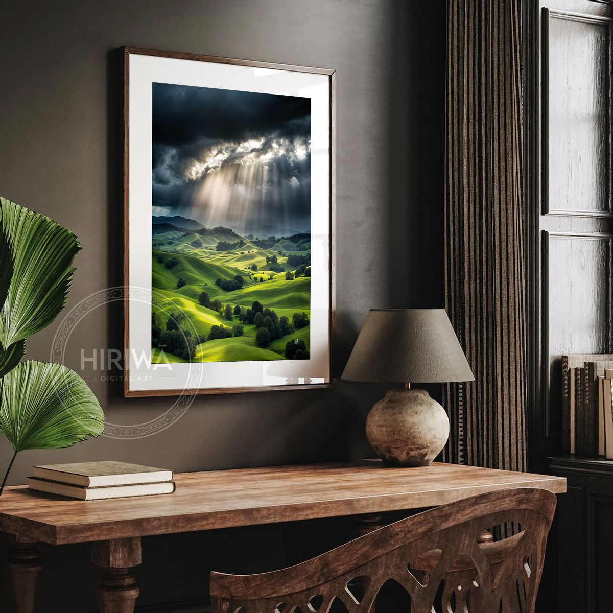 Light Within the Storm fine art print displayed in a frame with white border.