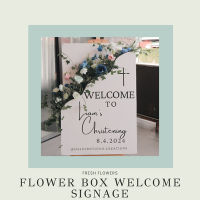 Floral Box Welcome Signage &amp; Smile Garden Nook