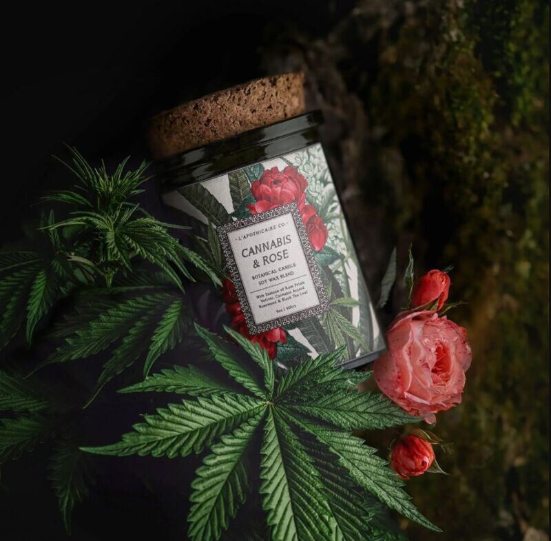 Bougie Cannabis & Rose