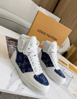 LV Denim/white Hightop