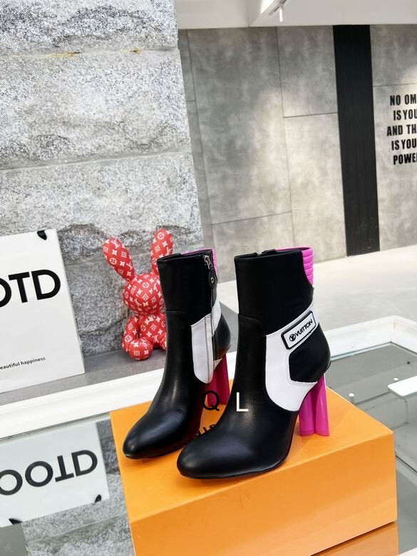 LV Flower Heel Boots