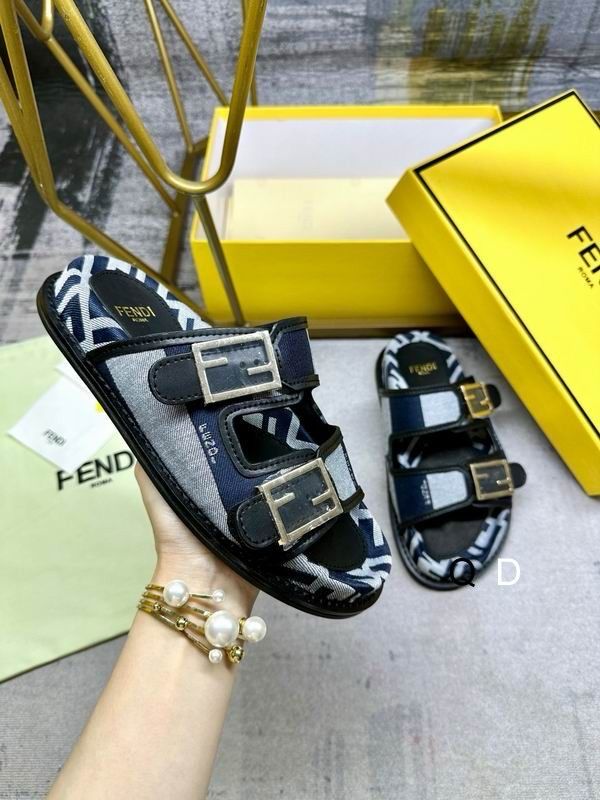 Fendi Dark Denim Sandal