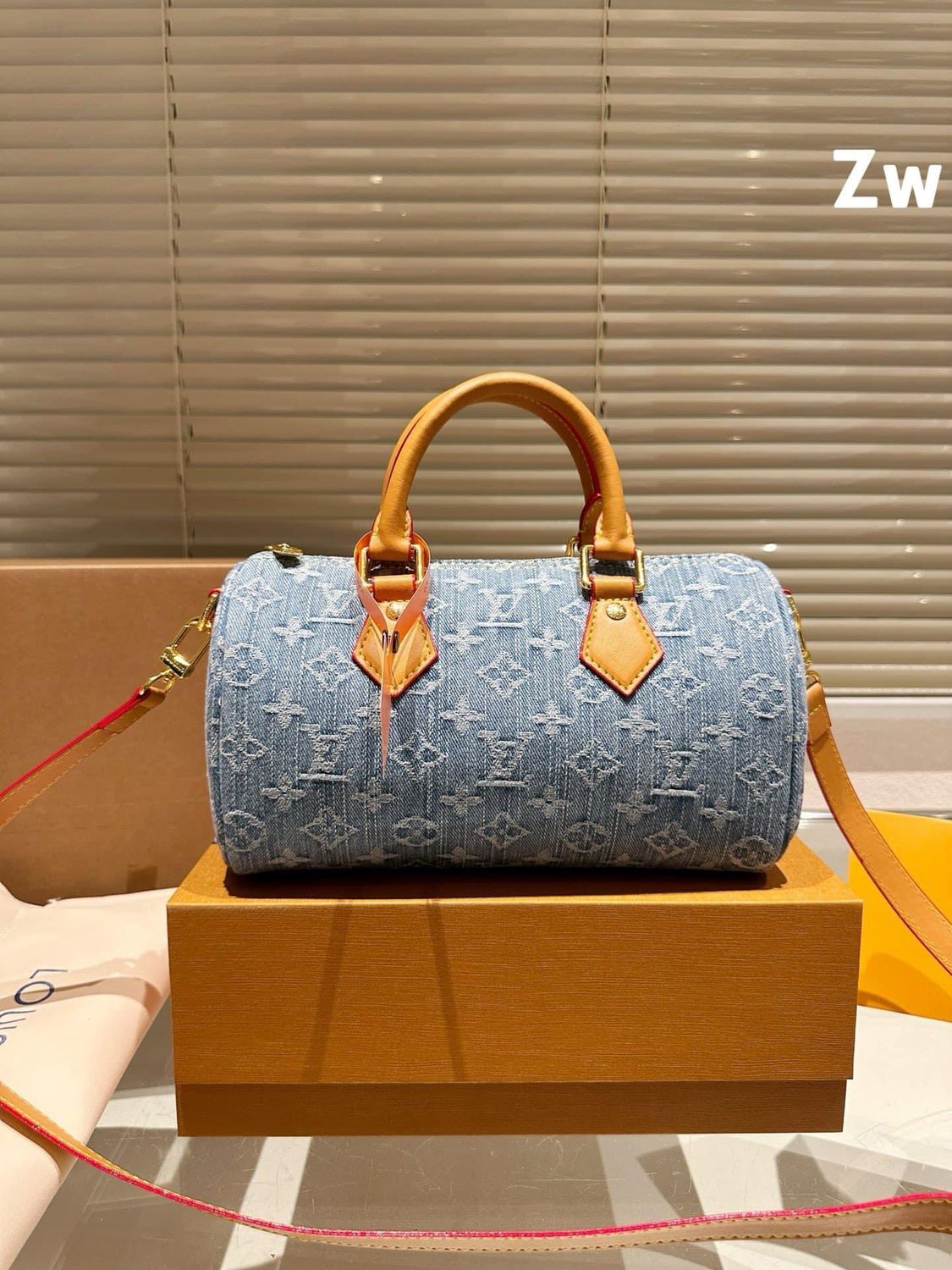 Denim LV Speedy