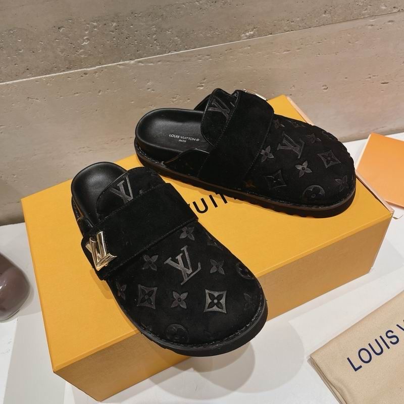 LV Suede Mules