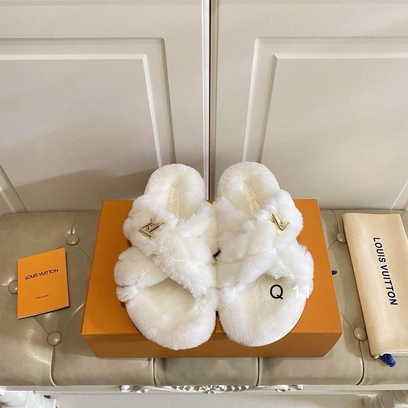LV Fur Slippers