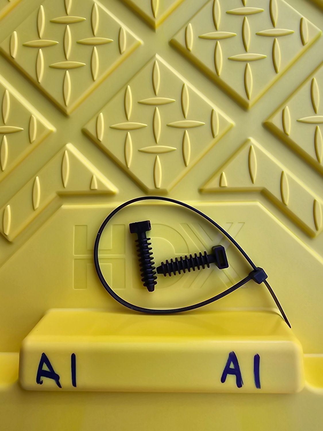 Mounters for tying cable to the wall.