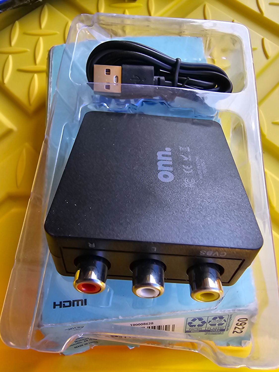 onn. – Adaptador / Convertidor AV (RCA) a HDMI