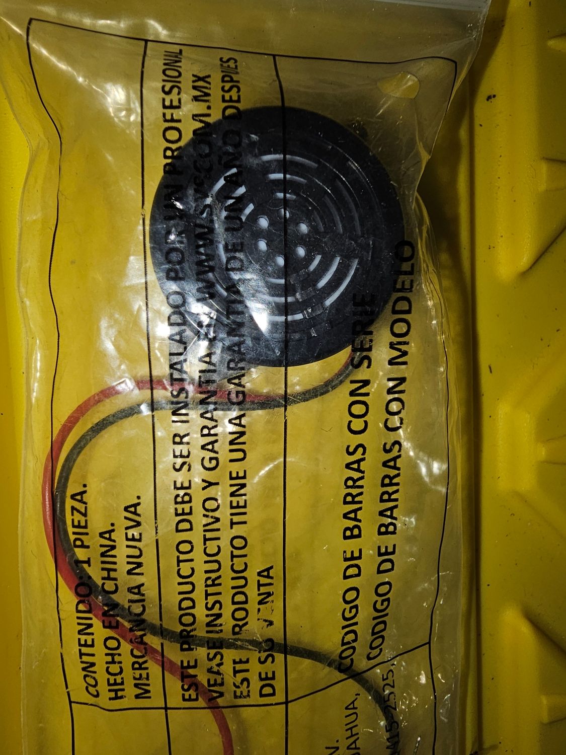 Buzzer Piezoeléctrico 12VDC para Sistemas de Seguridad