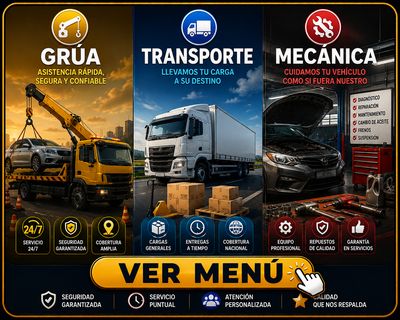 Grúa, Transporte y Mecánica