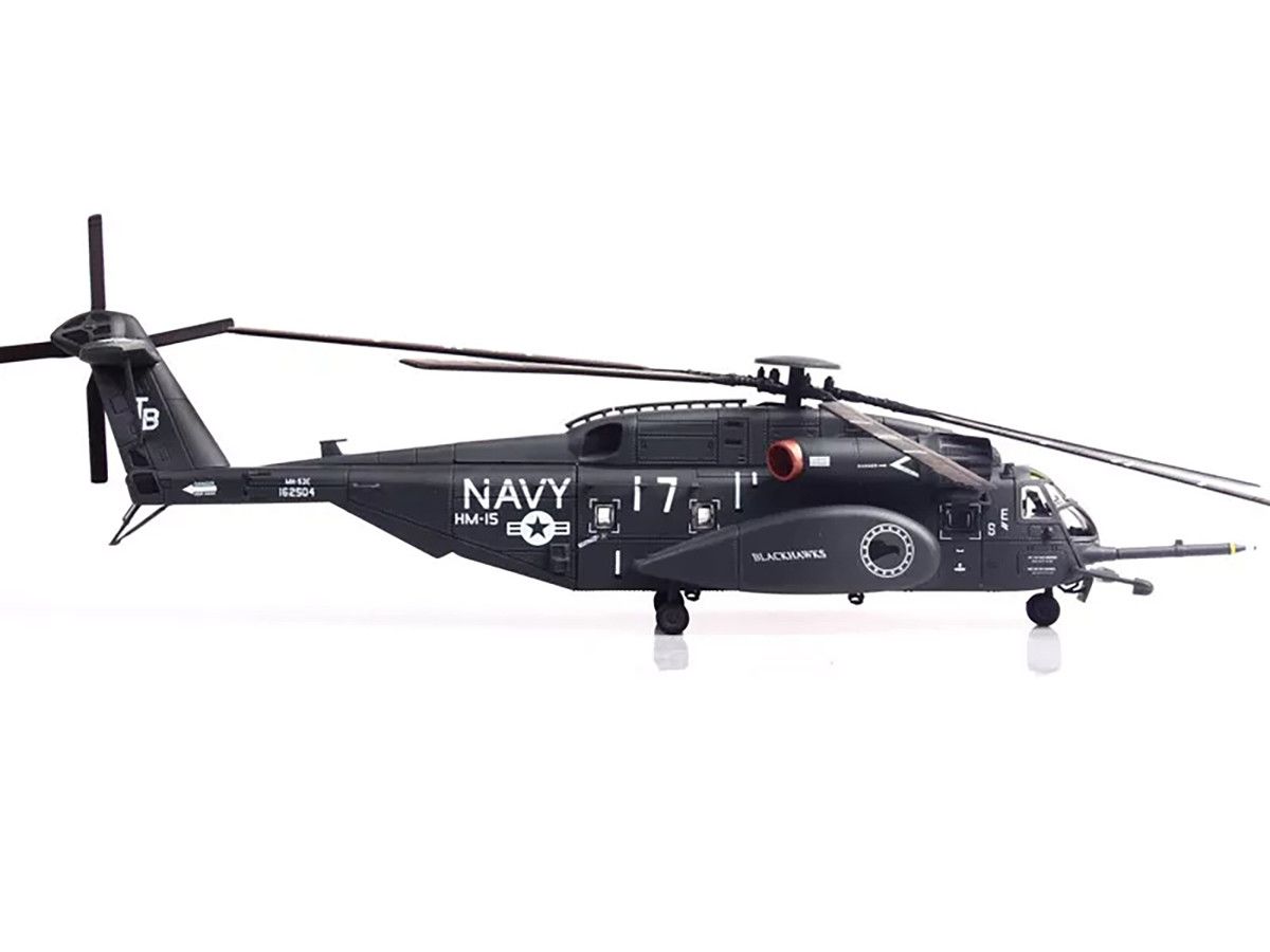 Sikorsky MH-53E Sea Dragon Helicopter "United States Navy Blackhawks Tail Number 17" Dark Gray 1/72 Diecast Model by Panzerkampf