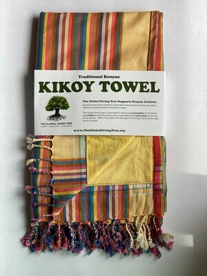 Kikoy Towel Yellow Multi Stripe (#15)