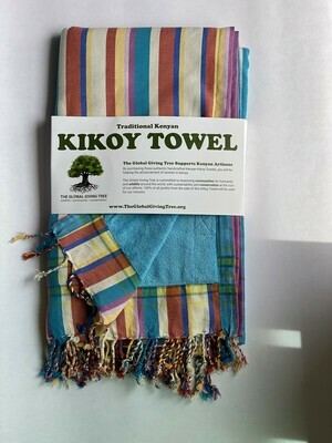 Kikoy Towel Yellow Multi Stripe (#14)