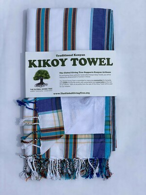 Kikoy Towel White Multi Stripe (#11)
