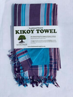 Kikoy Towel Blue Multi Stripe (#18)