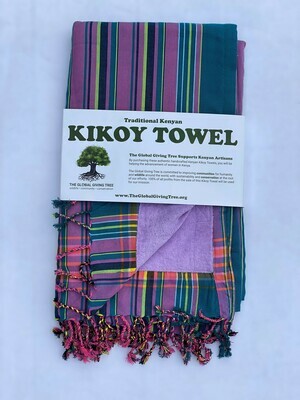 Kikoy Towel Purple Multi Stripe (#53)