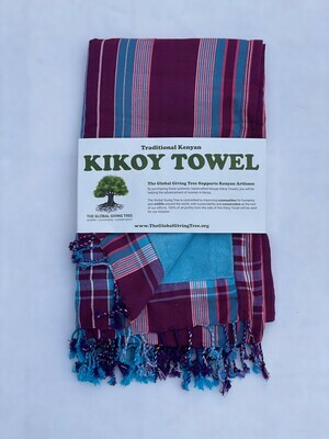 Kikoy Towel Plum Multi Stripe (#55)