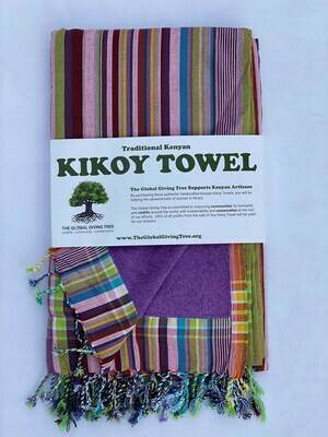 Kikoy Towel Lilac Multi Stripe (#68)