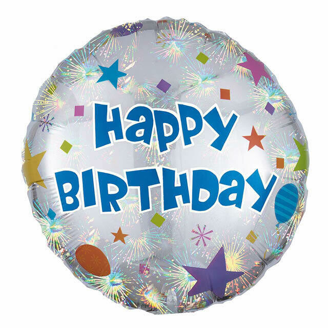 Ballon "Happy Birthday" anniversaire 1