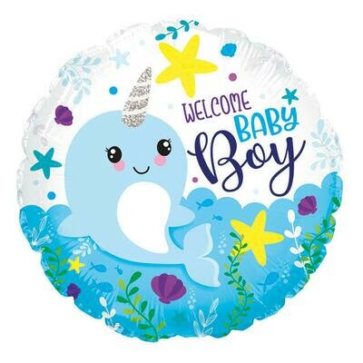 Ballon "Welcome Baby Boy" naissance