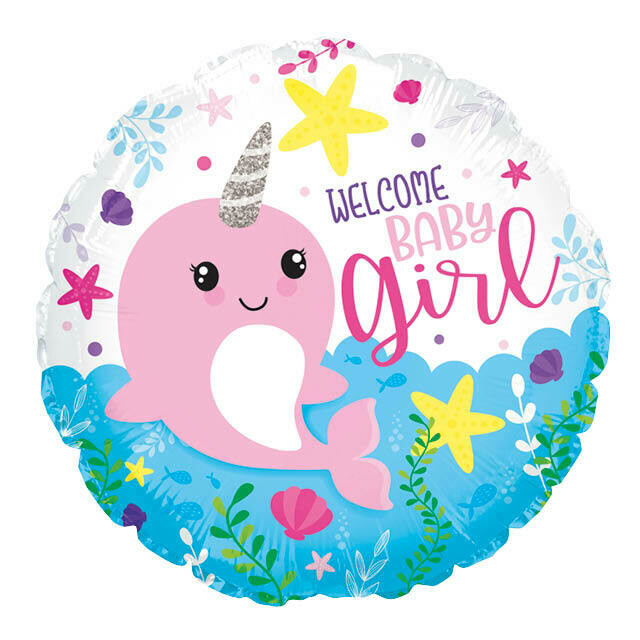 Ballon "Welcome Baby Girl" naissance