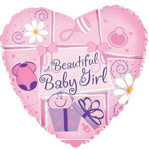 Ballon "Beautiful Baby Girl" naissance