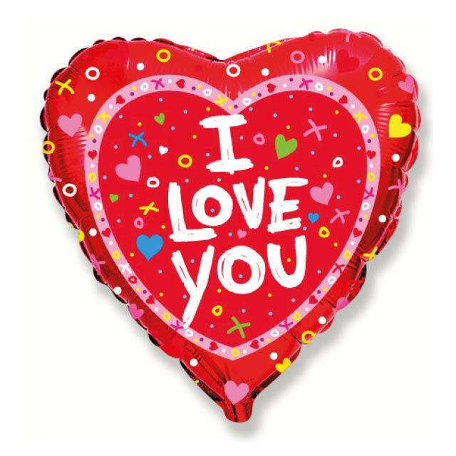 Ballon "I Love You" amour 2