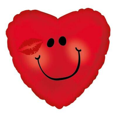 Ballon "Coeur Smiley" amour