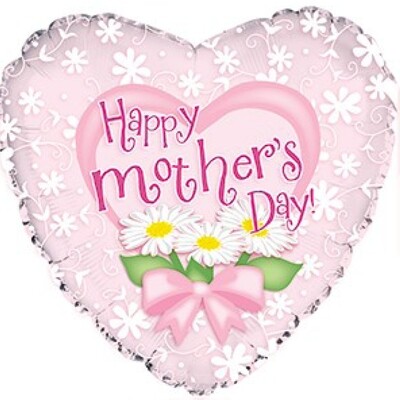 Ballon "Happy Mother's Day" coeur 2
