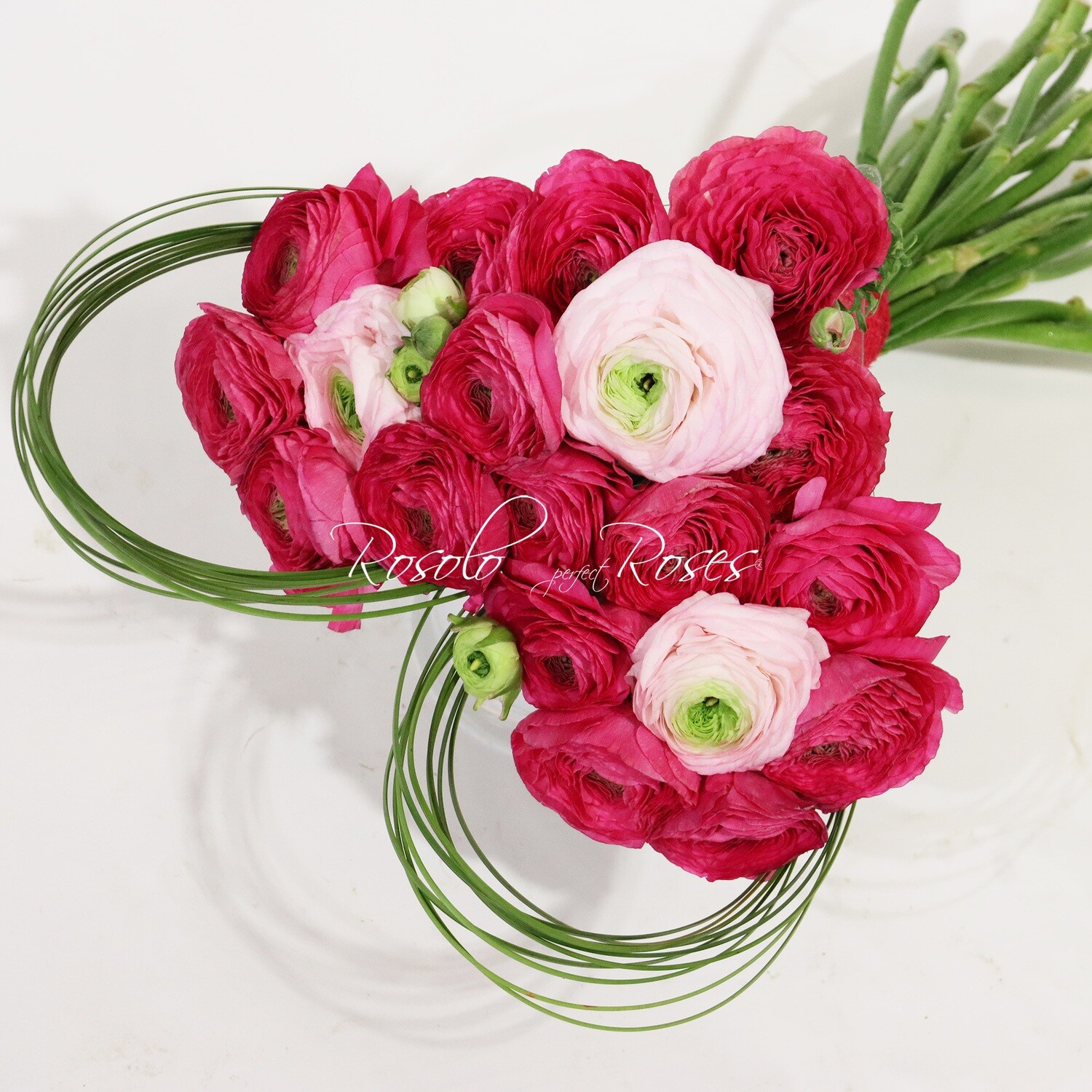 Bouquet coeur, renoncules