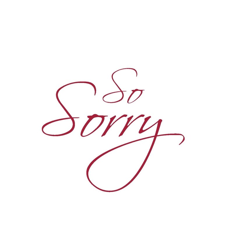 Carte de voeux "so sorry"