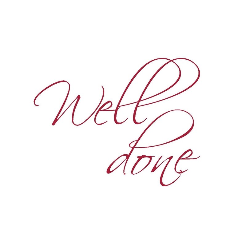 Carte de voeux "well done"