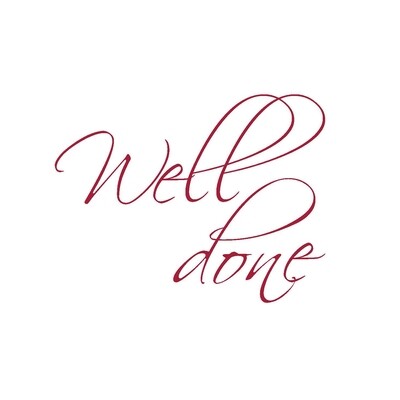 Carte de voeux "well done"