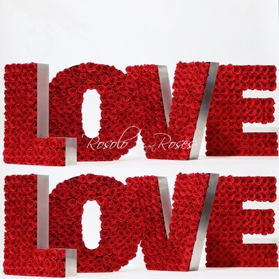 Lettres en roses