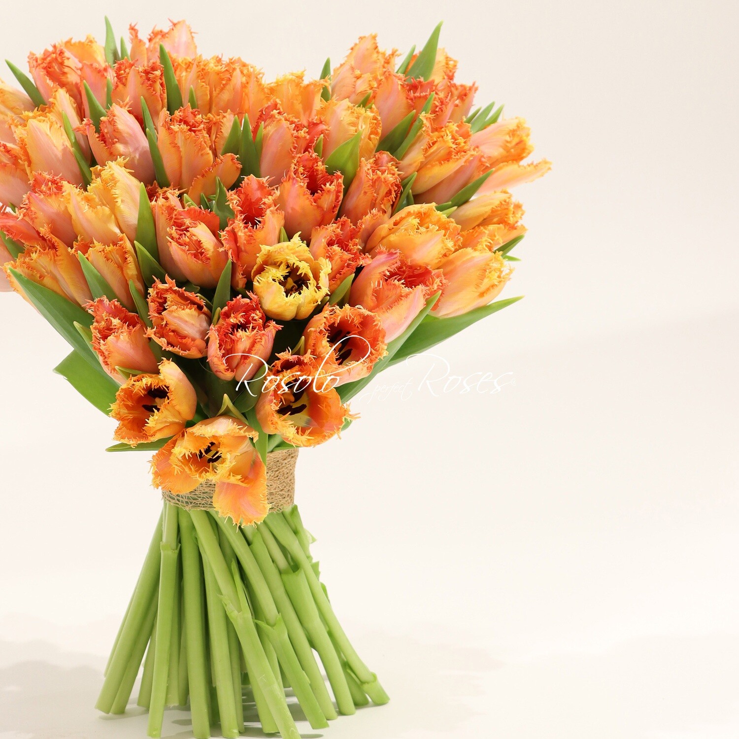 Bouquet de tulipes en forme de coeur, couleur à choix