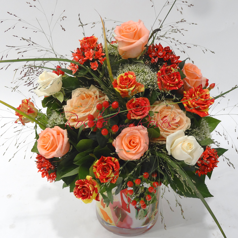 Superbe bouquet de roses, avec ou sans vase