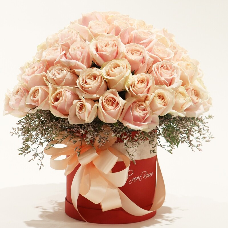 Magnifique boîte de roses douces