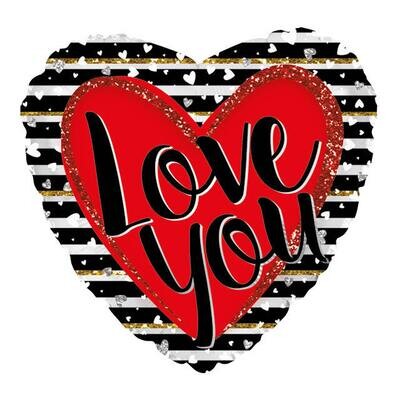 Ballon "Love you" amour
