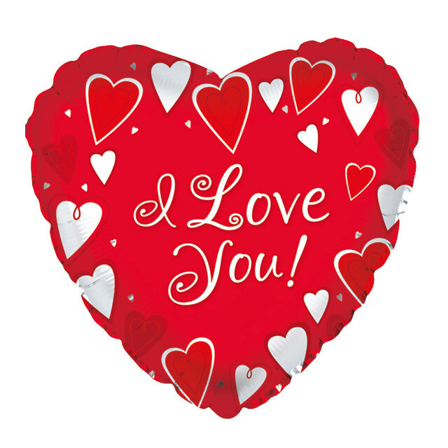 Ballon coeur "love you classic"