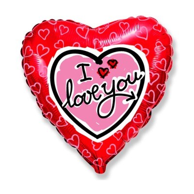 Ballon "I Love you" amour