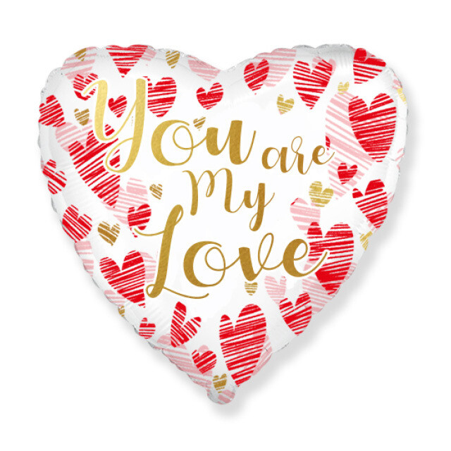 Ballon coeur "You are my love"