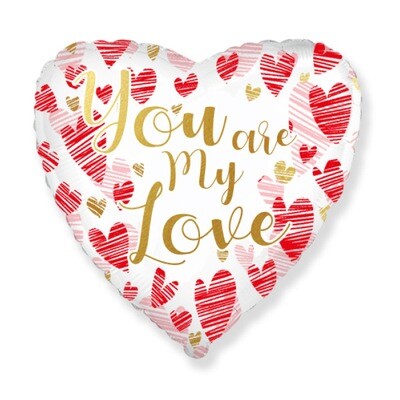 Ballon coeur "You are my love"