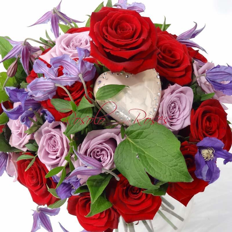 Bouquet d'amour avec clematis