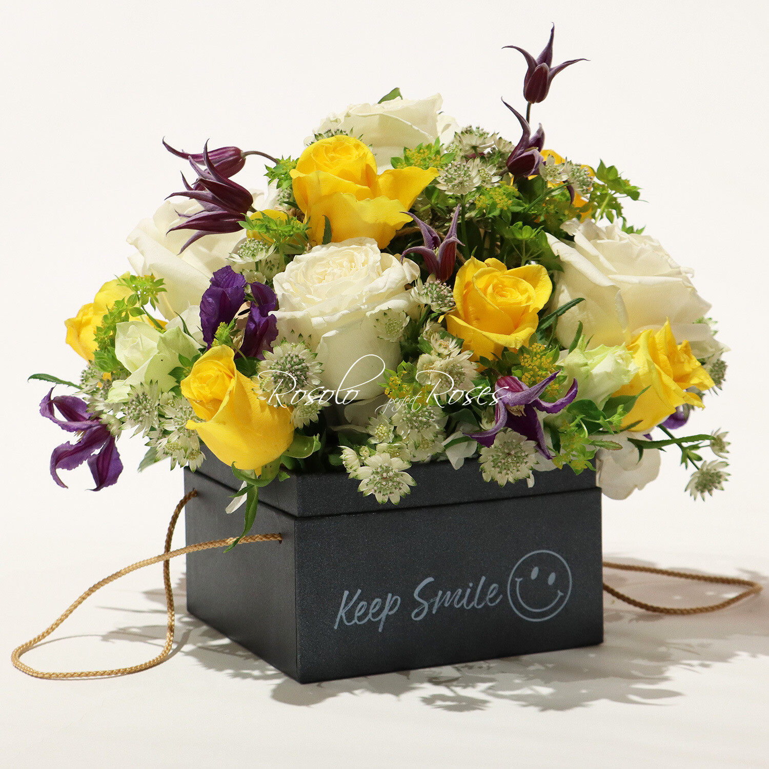 Boîte de roses, remonte moral, 2 tailles