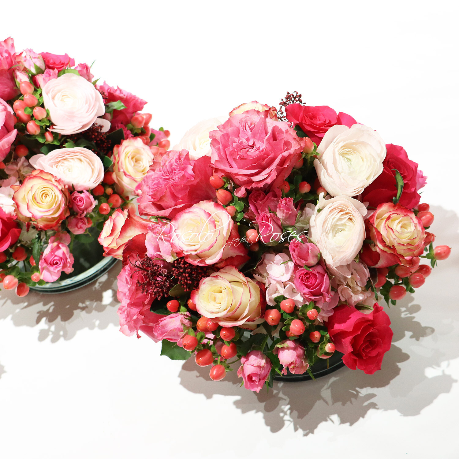 Arrangement rond, couleurs pastelles