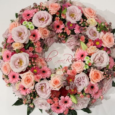Somptueuse couronne, couleurs pastelles