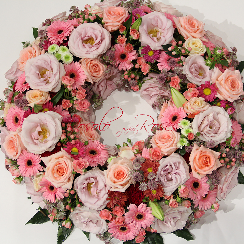 Somptueuse couronne, couleurs pastelles