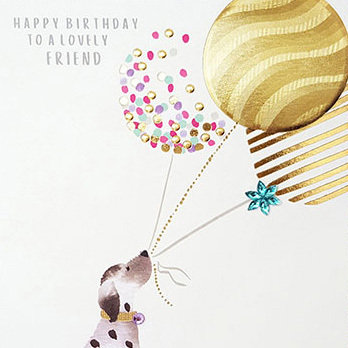 2018: Carte raffinée, anniversaire, ballons