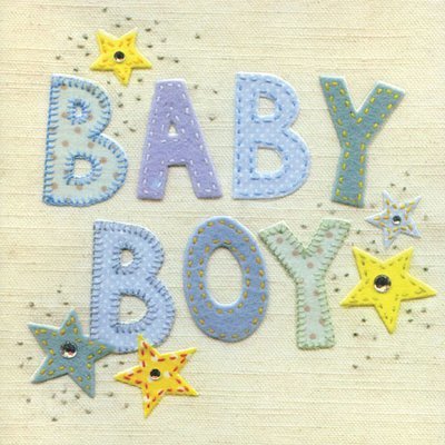 carte de luxe: naissance, bébé garçon