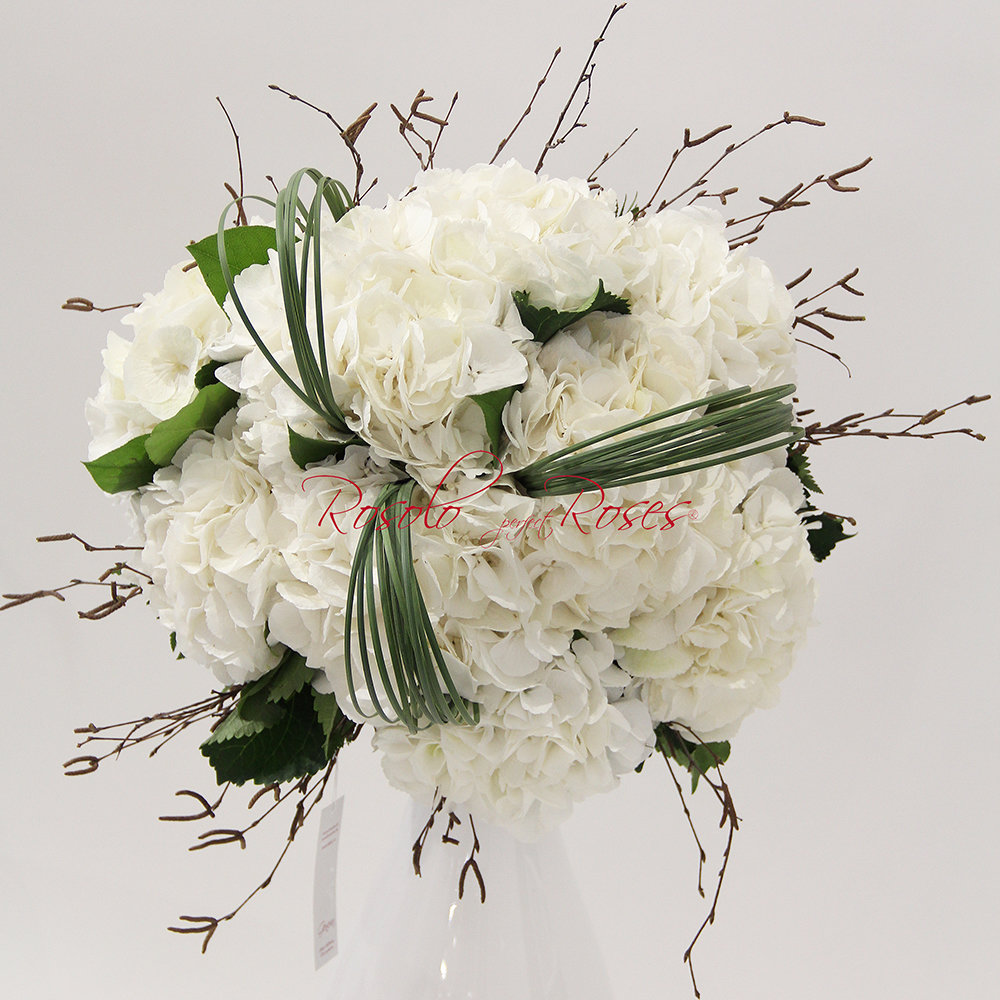 Bouquet d' Hortensias tout en blanc